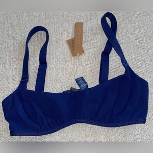 SKIMS Navy Blue Bikini Top